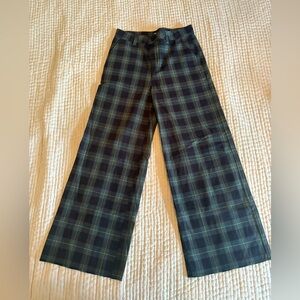 Brixton Womens Plaid Wideleg Pant